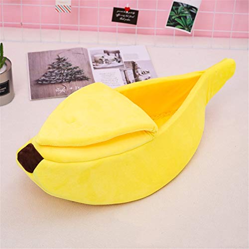 llasm Cama para Gato Camas Perros Grandes Lavable Durable Casita para Perros Camas Perros Baratas para Soporte para El Cuello Durante El Sueño Propio Yellow,53cm