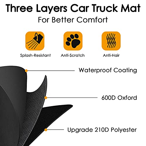 Looxmeer Funda Maletero Perros Universal, Protector Maletero para Perros con Protección Lateral, Alfombra Coche Perro Impermeable y Antideslizante Resistente a los Arañazos, Delgada, Negro