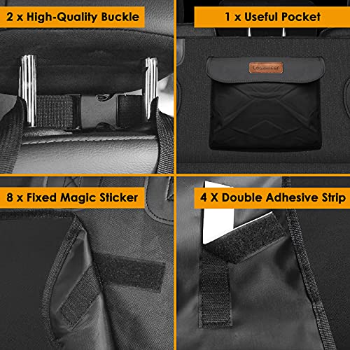 Looxmeer Funda Maletero Perros Universal, Protector Maletero para Perros con Protección Lateral, Alfombra Coche Perro Impermeable y Antideslizante Resistente a los Arañazos, Delgada, Negro