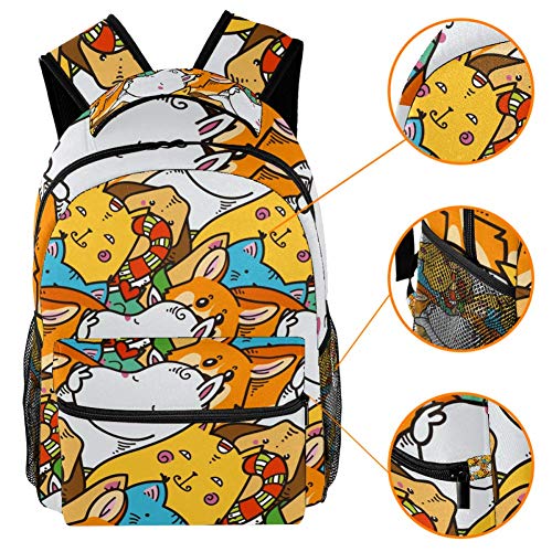 LORVIES Lindo perro y gatos kawaii animales domésticos mochila casual mochila hombro mochila mochila mochila para estudiantes escolares bolsas de viaje