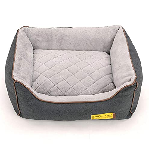 L.TSA Cama de Viaje para Mascotas Cama para Perros Cama Lavable para Mascotas pequeña Colchón Almohada Cojín Cama de algodón Suave y cálida con Fondo Antideslizante (Tamaño: XL)