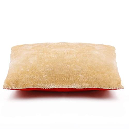 L.TSA Cama para Mascotas de Lujo Casa para Mascotas 2 en 1 y sofá Camas Antideslizantes para Perros y Gatos Igloo Funda extraíble y Lavable Manta para Mascotas (Color: Rojo, Tamaño: XL)