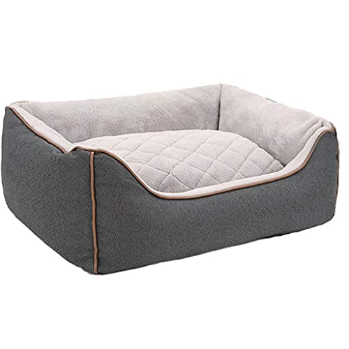 L.TSA Cama para Perros Cama Lavable para Mascotas Cama para Mascotas pequeña Colchón Almohada Cojín Cama de algodón Suave y cálida con Fondo Antideslizante (Tamaño: XL)