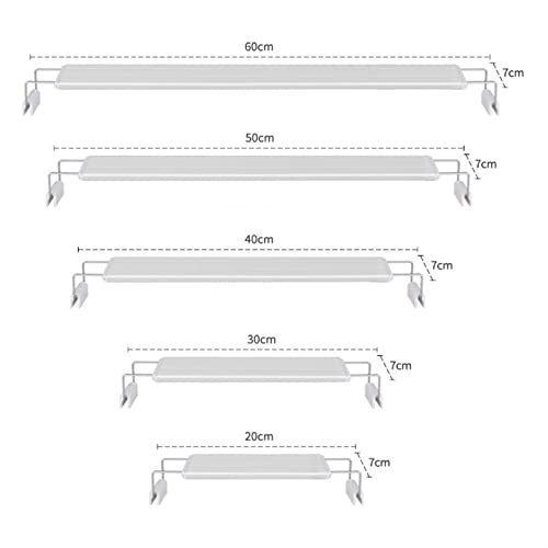 Luces LED para estanques Super delgado Le Luz acuática de iluminación de acuario DS con soporte ajustable 20-6 0cm Clip impermeable extensible en la lámpara for el tanque de pescado Luces LED sumergib