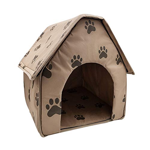 LUCHUII Caseta de Perro, For Pequeña Mediana casa del Perro for el Gato, Gato cómodo Calentar el diseño del Arco del Invierno del Perrito de Cama Perrera de la casa de Felpa Suave Nido