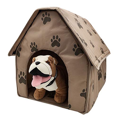 LUCHUII Caseta de Perro, For Pequeña Mediana casa del Perro for el Gato, Gato cómodo Calentar el diseño del Arco del Invierno del Perrito de Cama Perrera de la casa de Felpa Suave Nido