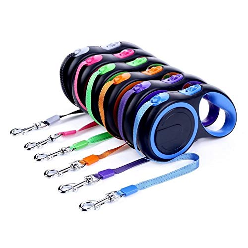 LUCHUII Correa de Perro, Collar del Gato pequeño y Flexible Mediano Animales Bulldog Francés Accesorios Cosas Ruleta for los Perros retráctil Correas for Perros 3M / 5M 6 Colores