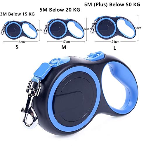 LUCHUII Correa de Perro, Collar del Gato pequeño y Flexible Mediano Animales Bulldog Francés Accesorios Cosas Ruleta for los Perros retráctil Correas for Perros 3M / 5M 6 Colores