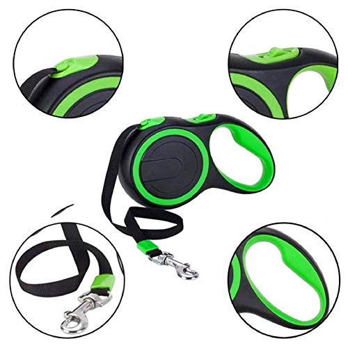 LUCHUII Correa de Perro, Collar del Gato pequeño y Flexible Mediano Animales Bulldog Francés Accesorios Cosas Ruleta for los Perros retráctil Correas for Perros 3M / 5M 6 Colores