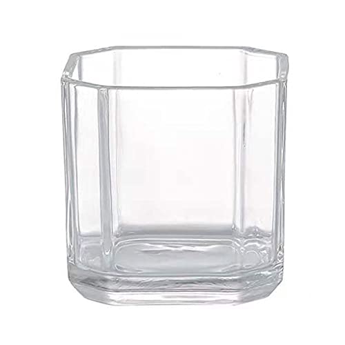 luckxuan Peceras Tanque de Peces Transparente de Vidrio Cuadrado Simple pequeño Betta Ornamental Tortuga Tortuga Agua Planta Tanque Acuarios (Size : 4.72IN)