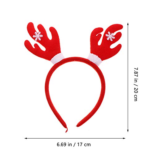 Lurrose 2 diademas de cuernos de reno con orejas de cuernos de ciervo divertidas, diademas de Navidad, disfraces de Navidad, decoraciones de fiesta