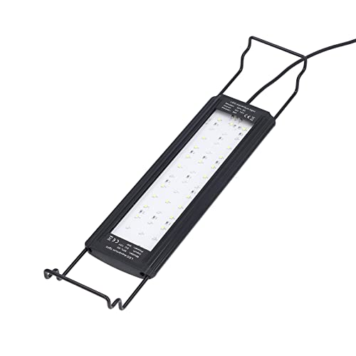 Luz de Acuario de Brillo Ajustable, Luz de Acuario LED de Espectro Completo de 6 W, 10 Luces de Acuario de Brillo Ajustable con Temporizador, Soporte Extensible, Luz de Acuario, para Pecera de(#1)