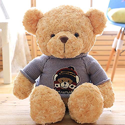 LXZSP Juguete de Felpa suéter Oso Lindo Oso figurita Peluche Oso de Peluche muñecas Enviar Novia Regalo de cumpleaños Regalos de cumpleaños, Adornos