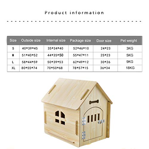 LYDREAM Casas para Perros Casa para Perros Casetas para Perros Caseta Perros Casa Casas De Perro For Los Perros Grandes Perros Medianos Perros Casa del Animal Doméstico del Perro con Puerta Metálica