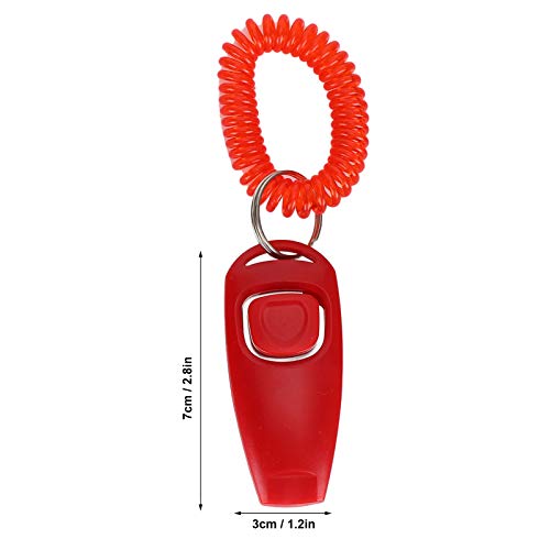 LZKW Dog Clicker, 4pcs Pet Training Clicker, 2 en 1 Profesional eficaz Equipado con Correa para la muñeca, práctico Gato para Perro