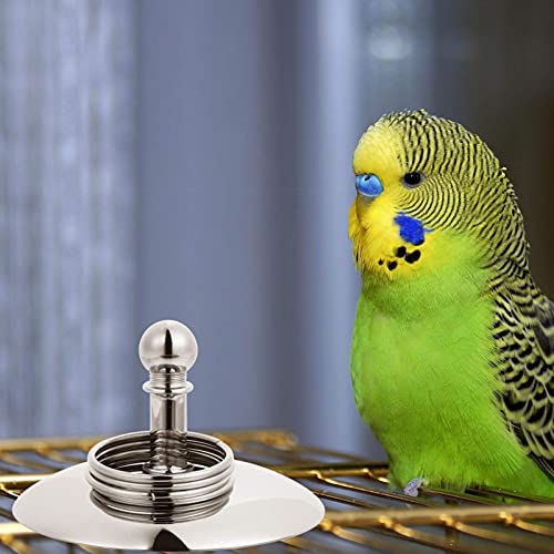 M I A Aros de entrenamiento de inteligencia para pájaros, juguete para pájaros, juguete de mesa, loro masticable, juguete para periquitos, cacatúas, conure Lovebird Cage S Silver (talla S: S)