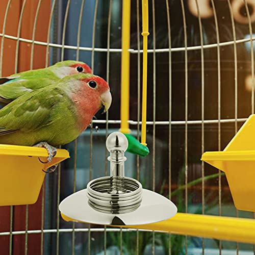 M I A Aros de entrenamiento de inteligencia para pájaros, juguete para pájaros, juguete de mesa, loro masticable, juguete para periquitos, cacatúas, conure Lovebird Cage S Silver (talla S: S)