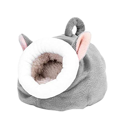 M I A Cama para mascotas para gatos y perros pequeños, forma de abeja, cueva de gato, medio cierre, felpa, cama gruesa para casa, cojín grueso para mascotas (color: gris, tamaño: 12 x 10 cm)