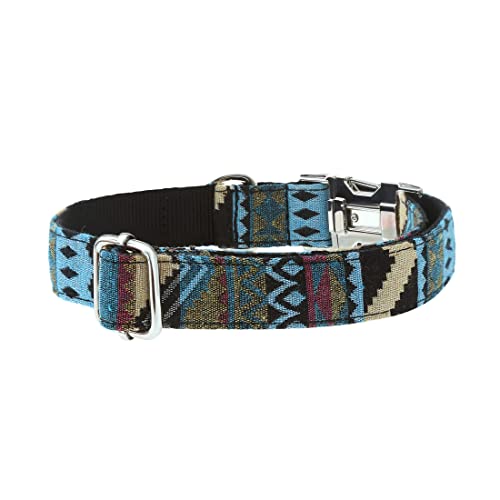 Made by Nami Boho - Juego de 2 collares de nailon para perros grandes y pequeños - Ajustable con cierre de metal - Transpirable y ligero - Premium Dog Collares (L45-65 cm)