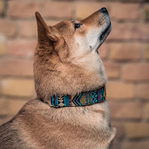 Made by Nami Boho - Juego de 2 collares de nailon para perros grandes y pequeños - Ajustable con cierre de metal - Transpirable y ligero - Premium Dog Collares (L45-65 cm)