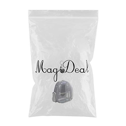 MagiDeal Cubierta Transparente para Viajes, Jaula de Loro, Portavasos, con Perchero, Perch Cup Black