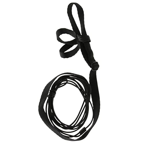 MagiDeal Cuerda de Entrenamiento con Arnés Ajustable para Exteriores Parrot Bird Leash - Negro XS