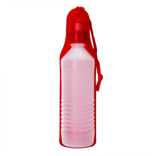 MagiDeal Perro Mascota Agua Botella Tetera Alimentador Beber de Viaje Portable 500ml