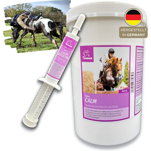 Magnesio en polvo para caballos I Calma más vitamina E selenio I calmante I 1 pasta de refuerzo vitamina B12 L triptófano I para los nervios I para la ansiedad estrés caballo nervioso I 1 kg + 1*30ml