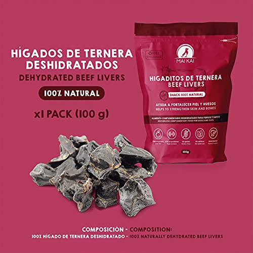 MAIKAI Chuches para Perros -3 Snacks 100% Naturales (Patitas de Cordero - Higaditos de Ternera y Tiras de Pollo)- Premios para Perros Todos tamaños - Especial Perros pequeños - Snacks para Perros