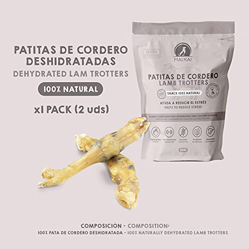 MAIKAI Chuches para Perros -3 Snacks 100% Naturales (Patitas de Cordero - Higaditos de Ternera y Tiras de Pollo)- Premios para Perros Todos tamaños - Especial Perros pequeños - Snacks para Perros