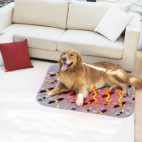 Manta Autocalentable para Gatos & Perros, Almohadilla cálida para Mascotas, Lavable, Cama para Perros y Gatos Almohadillas térmicas para Animales, 50cm*70cm