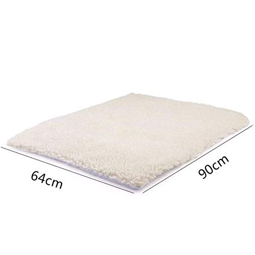 Manta autocalentable para Perros y Gatos 90x64cm sin Electricidad - Manta calefactora Premium para Gatos como Manta calefactora - Manta para Gatos Segura y autocalentable (Color : White)