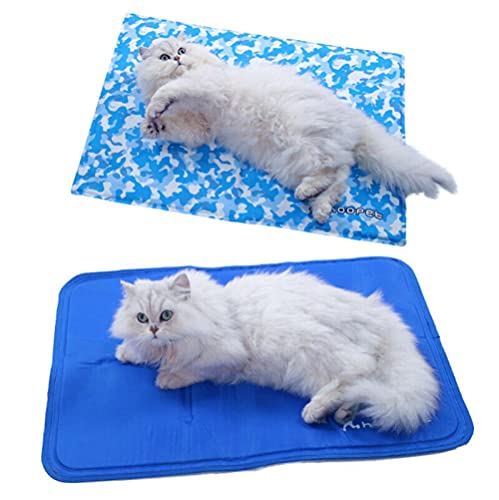 Manta Gato Cojines Perros Cama Perro Verano Cama Verano Perro Cama Refrescante Perro Manta Refrescante Perro Pet Dog Self-i Cooling Cooling Almohadillas Shishishishi Mats and Beds-l._Blue