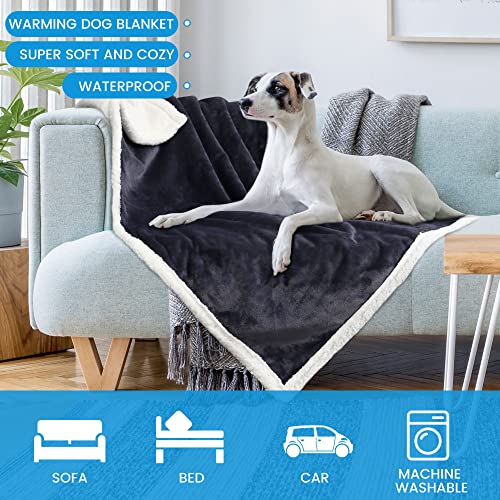 Manta Impermeable para Perros ,Funda a Prueba de Mascotas para el sofá Cama Asiento de automóvil, para Cojines Sherpa, para Perros pequeños, Grandes y pequeños (150_x_95_cm)