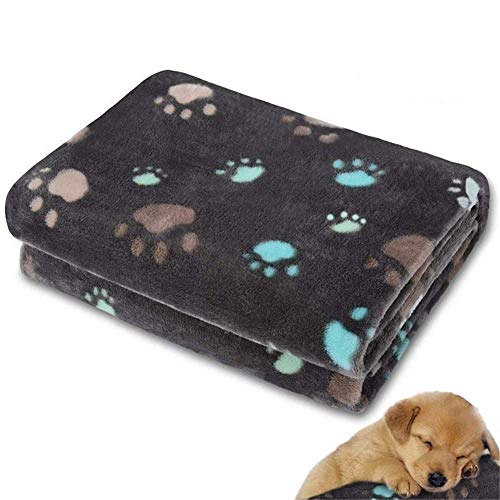 Manta para cachorros, manta para gatos, manta cálida para perros, manta gruesa para mascotas, manta gruesa para cachorros, ropa de cama para perros, manta suave para gatito, gris, XL