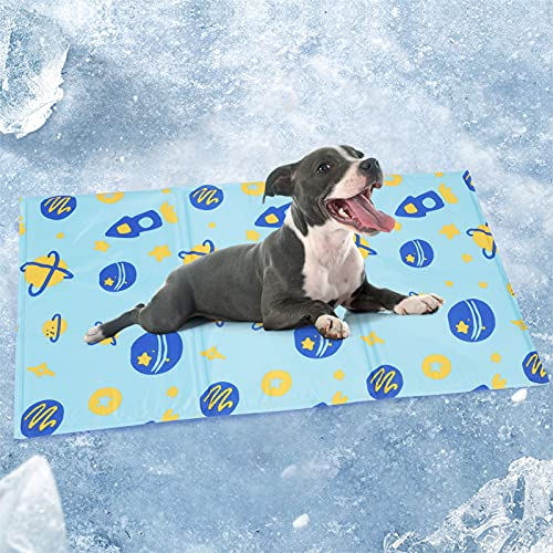 Manta Refrigerante para Perros Gato, Alfombrilla de Refrigeración Mascotas 50cm X 90cm Alfombra Colchoneta Cama, Estera de Enfriamiento para Computadora Portátil