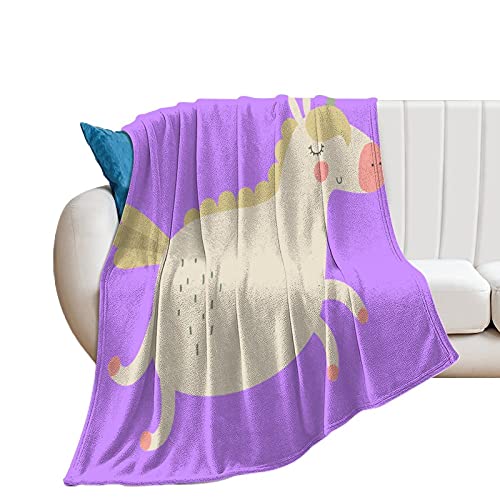 Manta suave de franela antialérgica de 127 x 152 cm, diseño divertido de caballo para mascotas, gatos, animales de caballo, tamaño pequeño