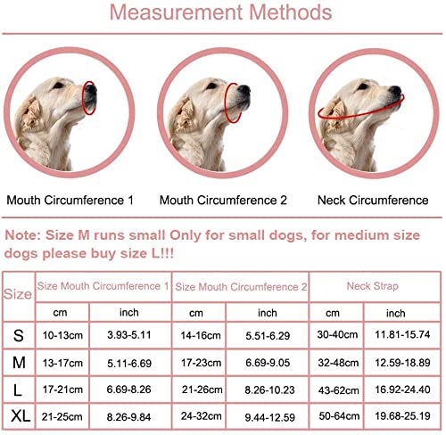 Maotrade Bozal para Perros Pequeños Transpirable Bozal para Perros Con Dispositivo de Cuello Ajustable y Cojín Evita que los Perros Muerdan Cosas y Personas（Código S）