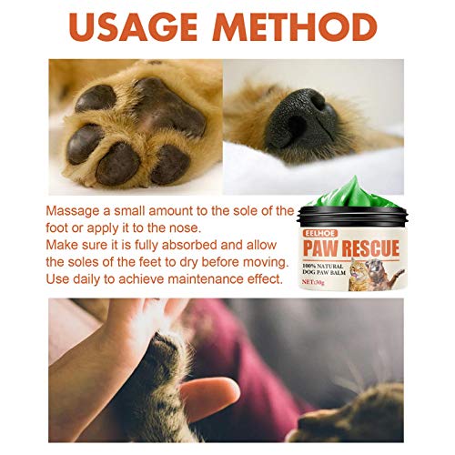 Maril 20g 30g 50g Crema De Cuidado para Perros Gatos Crema Nasal Y Bálsamo para Patas De Perro Loción para Patas De Perro Aceite Natural Saludable para La Protección De Los Pies De Mascotas Effective