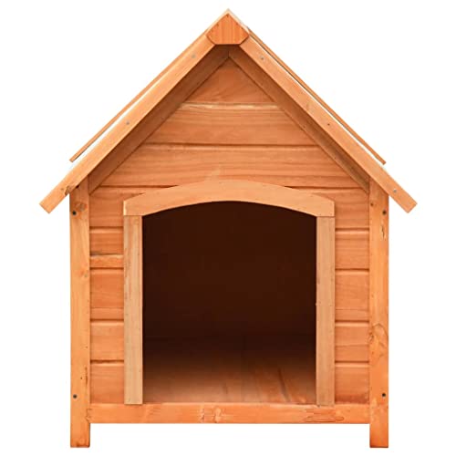 Marrón y Verde Caseta para Perros Madera Maciza de Pino y Abeto 72x85x82 cmProductos para Mascotas Productos para Mascotas Productos para Perros Casetas para Perros