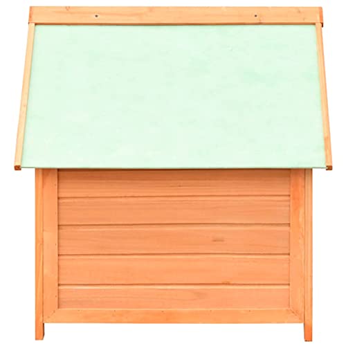 Marrón y Verde Caseta para Perros Madera Maciza de Pino y Abeto 72x85x82 cmProductos para Mascotas Productos para Mascotas Productos para Perros Casetas para Perros