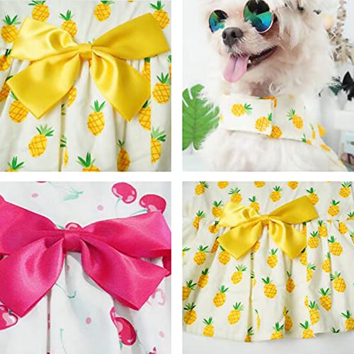 Mascota De Ropa Bowknot Faldas para Fiestas De Mascotas Falda Floral para Mascotas Ropa De Verano Suave para Mascotas Faldas Mascota Bowknot Vestido Elegante Perrito para Perros PequeñOs Mascotas