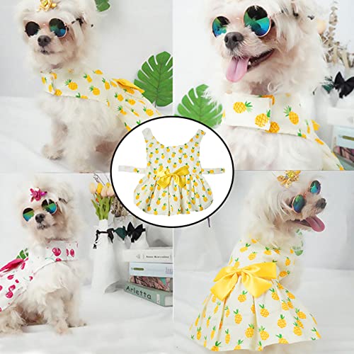 Mascota De Ropa Bowknot Faldas para Fiestas De Mascotas Falda Floral para Mascotas Ropa De Verano Suave para Mascotas Faldas Mascota Bowknot Vestido Elegante Perrito para Perros PequeñOs Mascotas