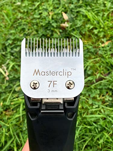 Masterclip Hoja de recorte para perros A5 cuchillas para cortaúñas 50F 40F 30F 15F 10F 9F 7 5F 5# 4F 4# 3F 3# 2F 2# 5/8N compatible con hoja de puntera Oster y Andis (7F)