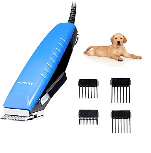 Maxell Power CORTAPELO para Animales Perros Mascotas Maquina 15W Potente Accesorios INCLUIDOS (Azul)