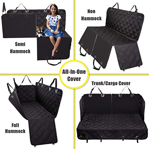 Meadowlark® Funda de Asiento para Perros. XL Cubierta de Coche ¡Impermeable! Hamaca Universal para Mascotas de Primera Calidad, Protector Completo Asiento Trasero, Puertas y Reposacabezas