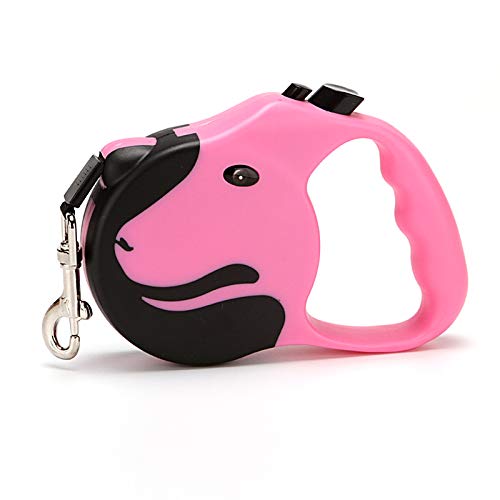 Mecmbj Correa para Perro, Correa para Mascotas, Retractor Automático De Cabeza De Perro Retráctil, Correa Portátil para Caminar para Perros, Antideslizante, Mango Ergonómico Antideslizante