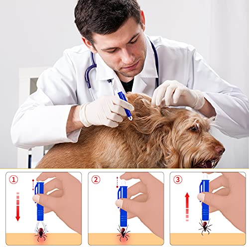 MELLIEX 6 Piezas Pinzas para Garrapatas, Gancho para Garrapatas Acero Inoxidable Eliminación de Garrapatas Segura Garrapatas Remover Kit para Humanos, Perros, Gatos