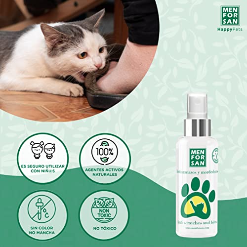 MENFORSAN Antiarañazos y antimordeduras 60ml, Producto educador Natural para Gatos