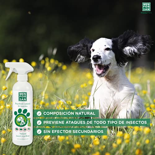 MENFORSAN- Repelente Natural de Insectos con citronela Perros, 500ml